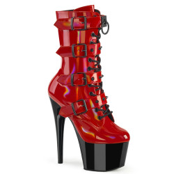 Pleaser ADORE-1046TT Red Hologram Patent Black Sale