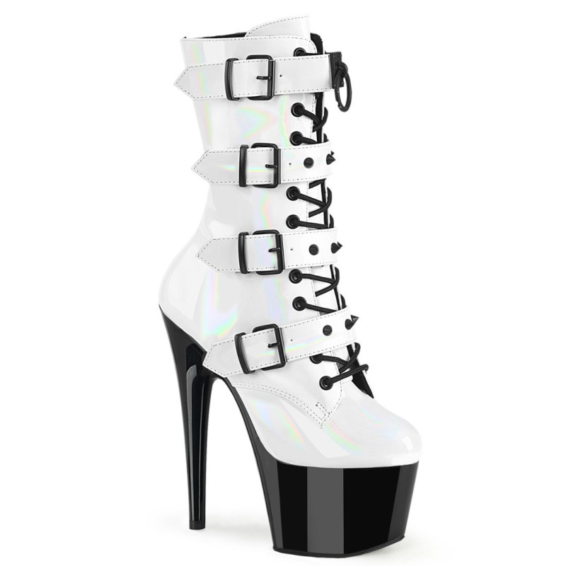 Pleaser ADORE-1046TT White Hologram Patent Black Sale Pleaser ADORE-1046TT White Hologram Patent Black Sale