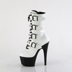 Pleaser ADORE-1046TT White Hologram Patent Black Sale