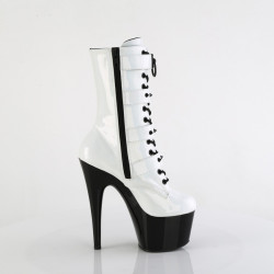 Pleaser ADORE-1046TT White Hologram Patent Black Sale