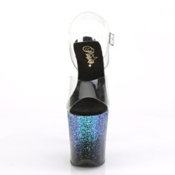 Pleaser FLAMINGO-808SS Black Blue Exotic Pole Heels