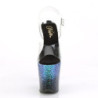 Pleaser FLAMINGO-808SS Black Blue Exotic Pole Heels