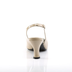 Pleaser Pink Label JENNA-02 Cream Patent Sale Women
