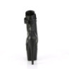Pleaser ADORE-1020STR Black Vegan Leather Ankle Boots