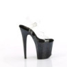 Pleaser FLAMINGO-808SS Black Glitter Exotic Pole Heels