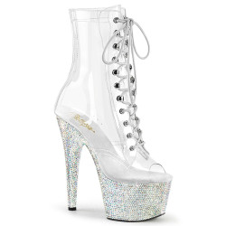 Pleaser BEJEWELED-1021C-7 Transparent Strass Silver