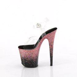 Pleaser FLAMINGO-808SS Black Pink Exotic Pole Heels