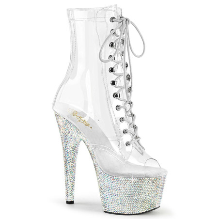 Pleaser BEJEWELED-1021C-7 Transparent Strass Silver