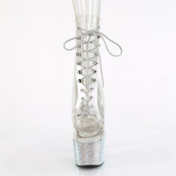 Pleaser BEJEWELED-1021C-7 Transparent Strass Silver