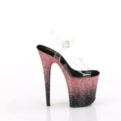 Pleaser FLAMINGO-808SS Black Pink Exotic Pole Heels