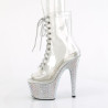 Pleaser BEJEWELED-1021C-7 Transparent Strass Silver