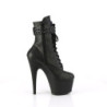 Pleaser ADORE-1020STR Black Vegan Leather Ankle Boots