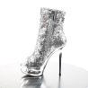 Pleaser BLONDIE-R-1008 Silver Sequins Chrome Sale Women