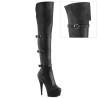 Pleaser DELIGHT-3018 Black Vegan Leather Sale Women