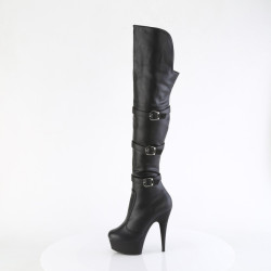Pleaser DELIGHT-3018 Black Vegan Leather Sale Women