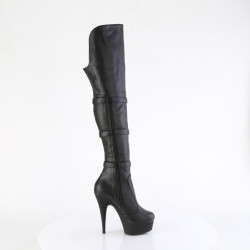 Pleaser DELIGHT-3018 Black Vegan Leather Sale Women
