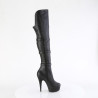 Pleaser DELIGHT-3018 Black Vegan Leather Sale Women