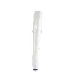 Pleaser DELIGHT-3018 White Patent Sale Women