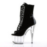 Pleaser ADORE-1021 Black Patent Transparent Ankle Boots