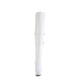 Pleaser DELIGHT-3018 White Vegan Leather Sale Women