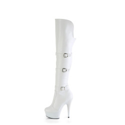 Pleaser DELIGHT-3018 White Vegan Leather Sale Women