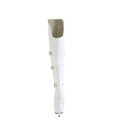 Pleaser DELIGHT-3018 White Vegan Leather Sale Women