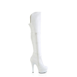 Pleaser DELIGHT-3018 White Vegan Leather Sale Women