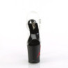 Pleaser FLAMINGO-808TGRS Transparent Black-Red Sale
