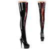 Pleaser DELIGHT-3027 Black-Red Patent Sale Women