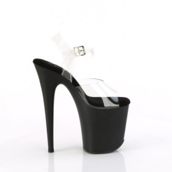 Pleaser FLAMINGO-808TGRS Transparent Black-Red Sale