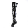 Pleaser DELIGHT-3027 Black-Red Patent Sale Women