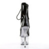 Pleaser ADORE-1021 Black Patent Transparent Ankle Boots