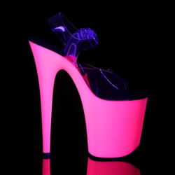 Pleaser FLAMINGO-808UV Neon Pink Exotic Pole High Heels