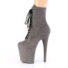 Pleaser FLAMINGO-1020FS Grey Vegan Suede Sale Women