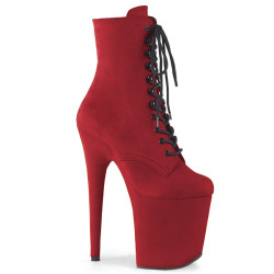 Pleaser FLAMINGO-1020FS Red Vegan Suede Sale Women
