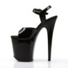 Pleaser FLAMINGO-809 Black Patent Pole Dance High Heels