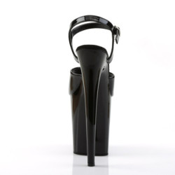 Pleaser FLAMINGO-809 Black Patent Pole Dance High Heels