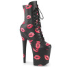 Pleaser FLAMINGO-1020KISSES Black Vegan Leather Sale