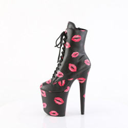 Pleaser FLAMINGO-1020KISSES Black Vegan Leather Sale
