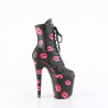 Pleaser FLAMINGO-1020KISSES Black Vegan Leather Sale