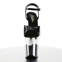 Pleaser FLAMINGO-809 Silver Platform Pole Dance High Heels