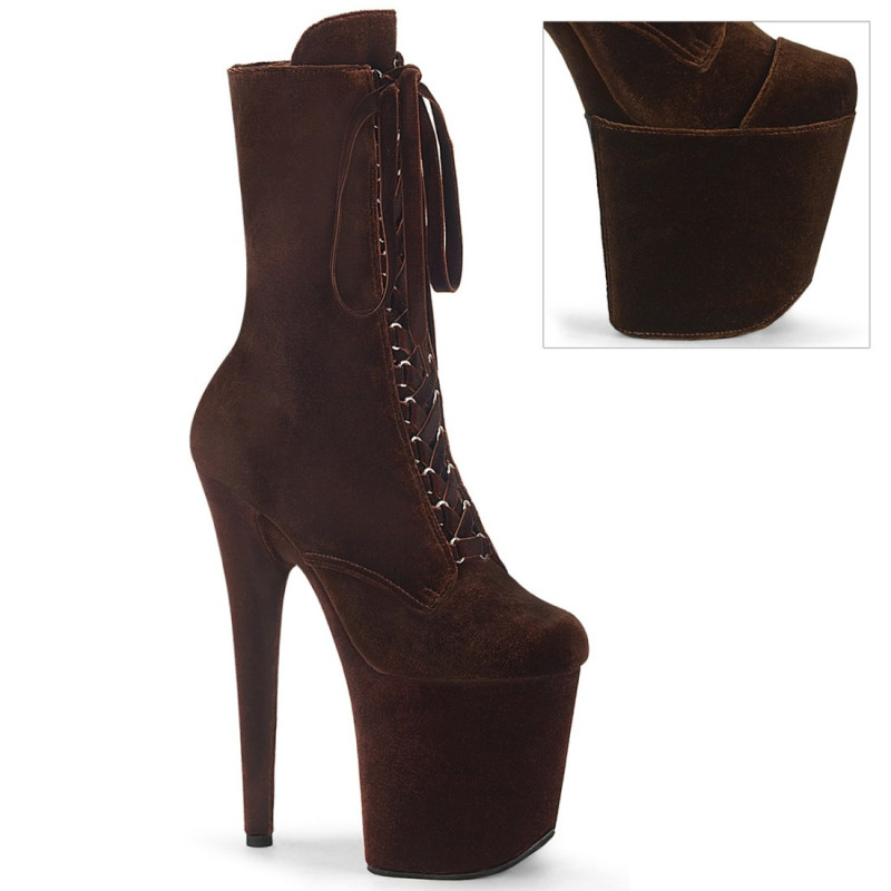 Pleaser FLAMINGO-1045VEL Brown Velvet Sale Women Pleaser FLAMINGO-1045VEL Brown Velvet Sale Women