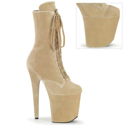 Pleaser FLAMINGO-1045VEL Cream Velvet Sale Women