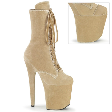 Pleaser FLAMINGO-1045VEL Cream Velvet Sale Women