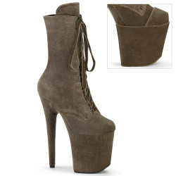 Pleaser FLAMINGO-1045VEL Khaki Velvet Sale Women