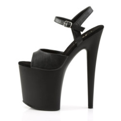Pleaser FLAMINGO-809 Black Vegan Pole Dance High Heels