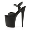 Pleaser FLAMINGO-809 Black Vegan Pole Dance High Heels