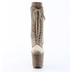 Pleaser FLAMINGO-1045VEL Khaki Velvet Sale Women