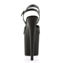 Pleaser FLAMINGO-809 Black Vegan Pole Dance High Heels