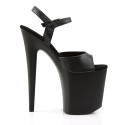 Pleaser FLAMINGO-809 Black Vegan Pole Dance High Heels